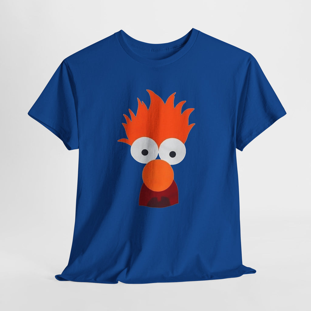 Beaker-Inspired Graphic Tee — Cute Orange Muppet Face T-Shirt