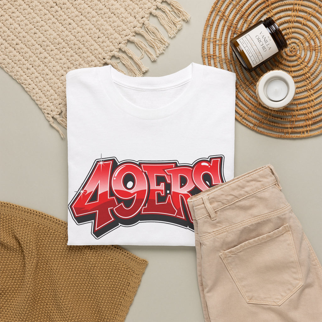 T-Shirt — '49ERS' Red Graffiti Sports Logo Tee