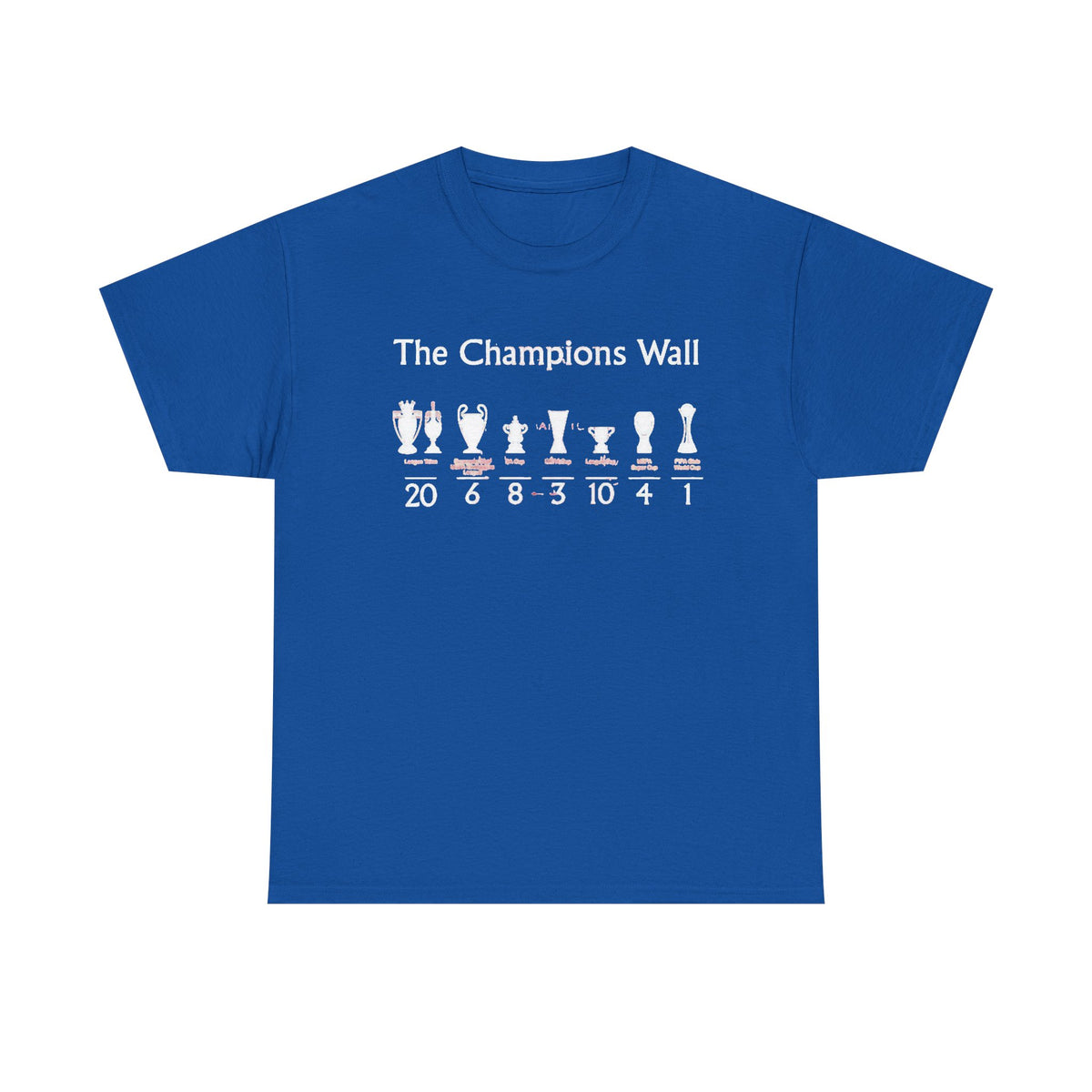 Liverpool The Champions Wall T-Shirt – Soccer/Football Trophy Timeline Tee