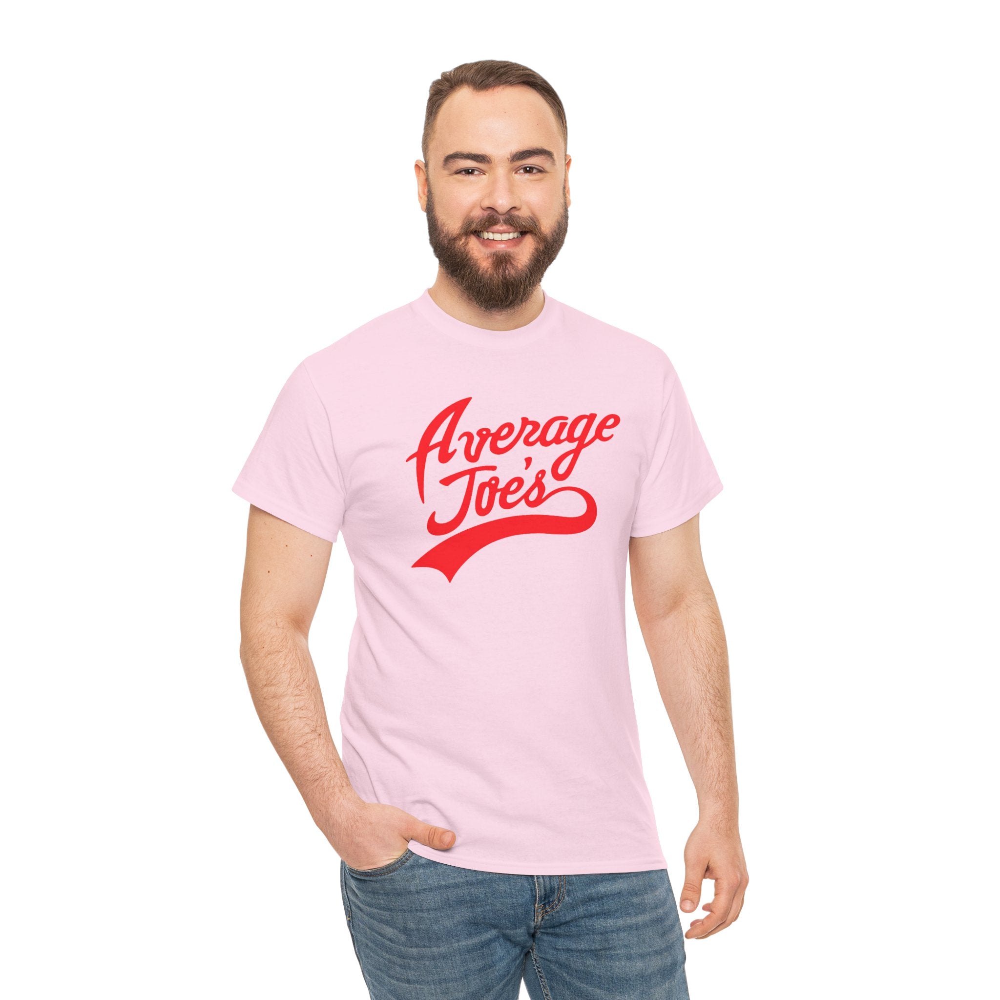 Average Joe's Graphic Tee — Retro Script White T-Shirt