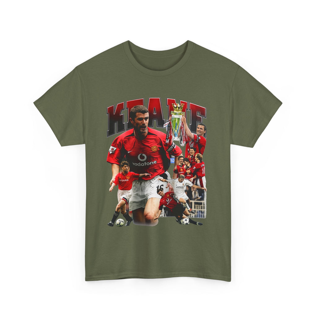 Roy Keane Football Legens Collage Tee — Retro Man United Tribute Shirt