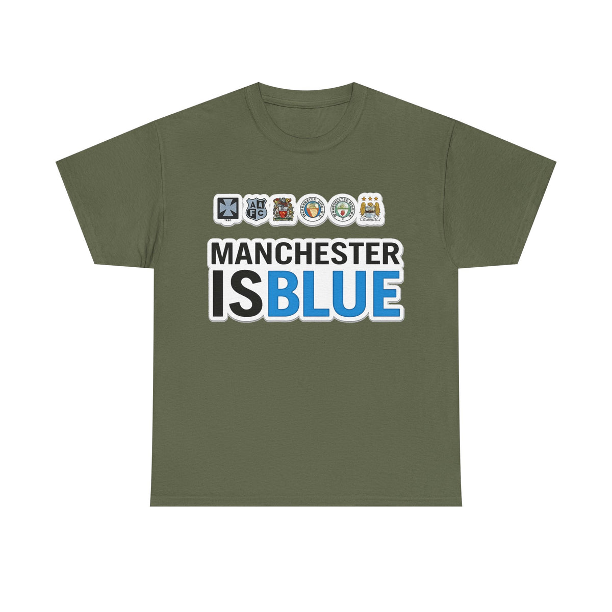 Manchester Is Blue Tee — Manchester City Supporter T-Shirt