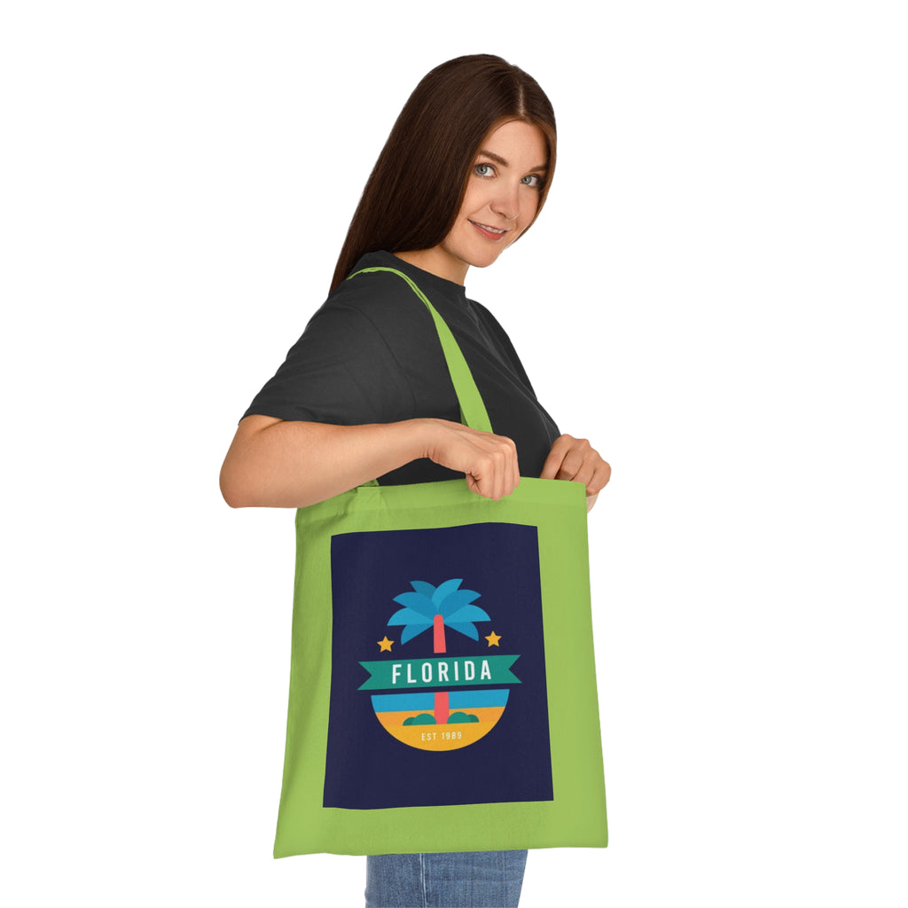 Florida Palm Beach Tote Bag – Retro State Travel Cotton Tote