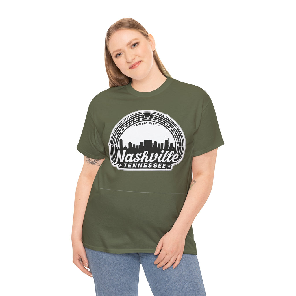 Nashville Tennessee Skyline Tee — Retro Music City Graphic Shirt