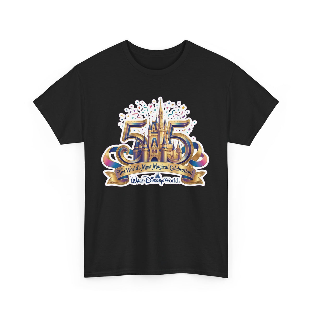 Disney World 50th Anniversary Castle Tee — 'The World's Most Magical Celebration' Souvenir T-Shirt