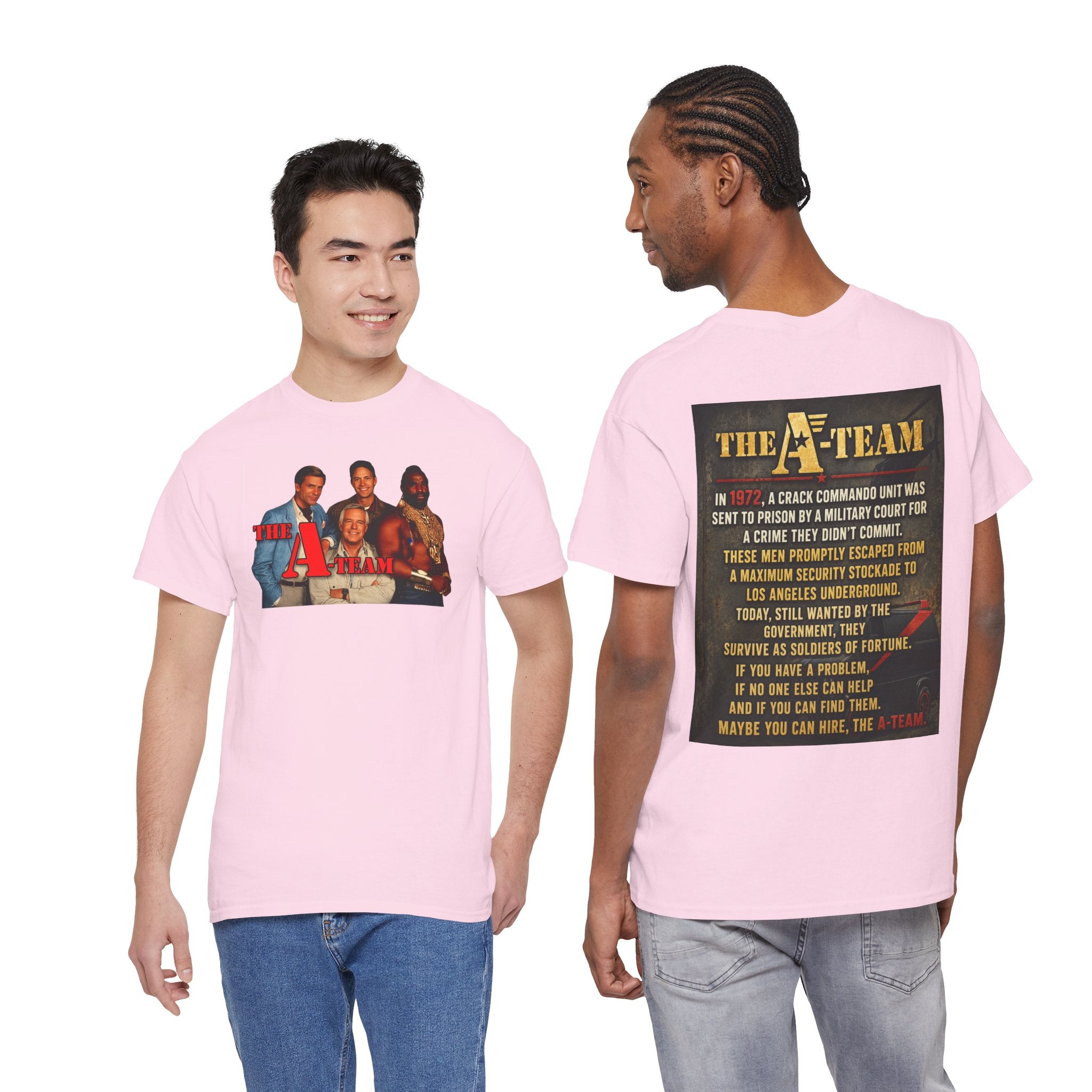 A-Team Graphic Tee — Retro TV Series Logo & Character Poster T-Shirt
