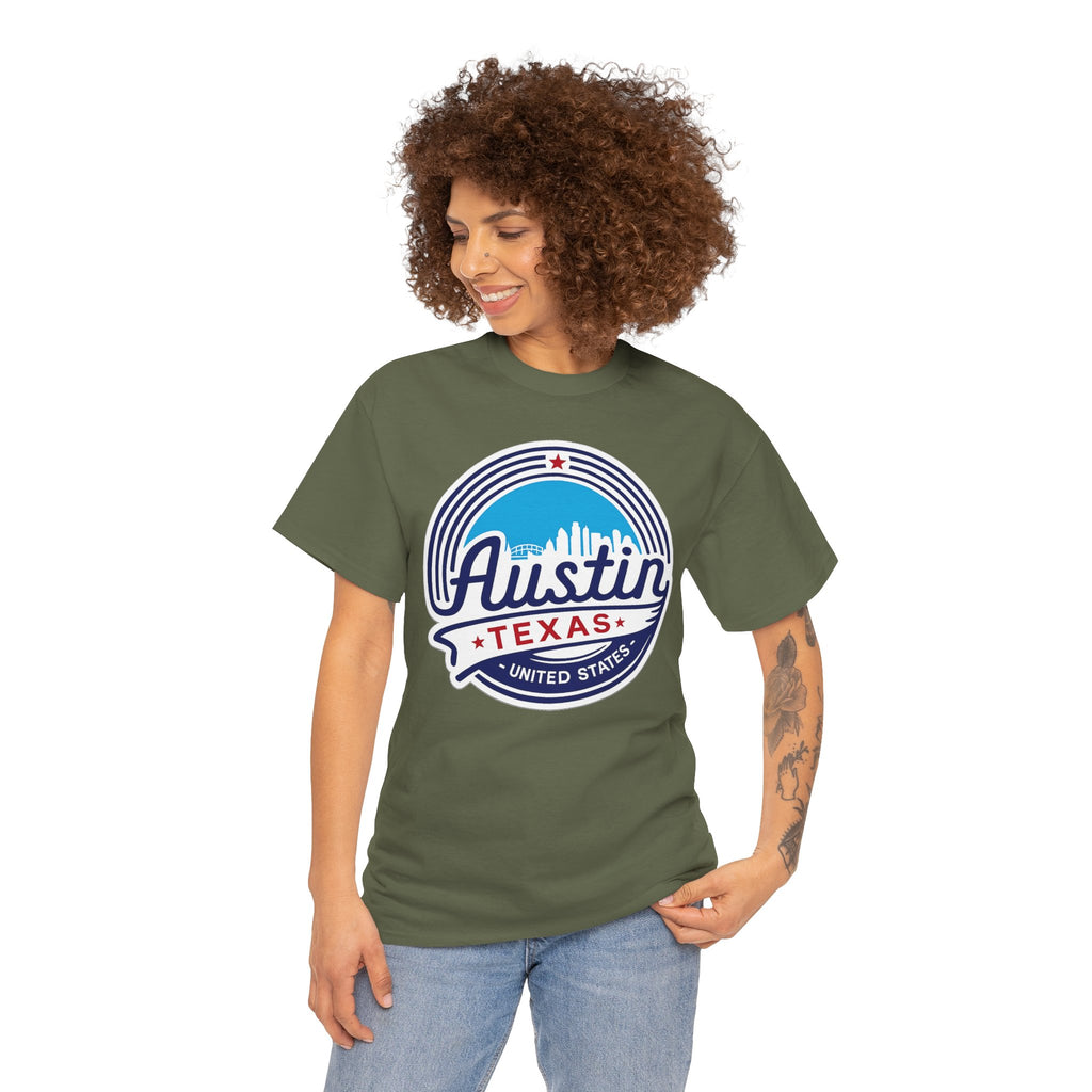 Austin Texas Retro Skyline T-Shirt — Vintage City Pride Tee