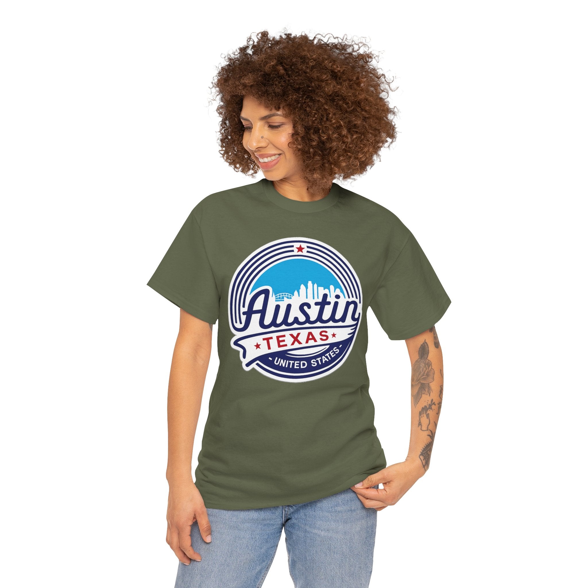 Austin Texas Retro Skyline T-Shirt — Vintage City Pride Tee