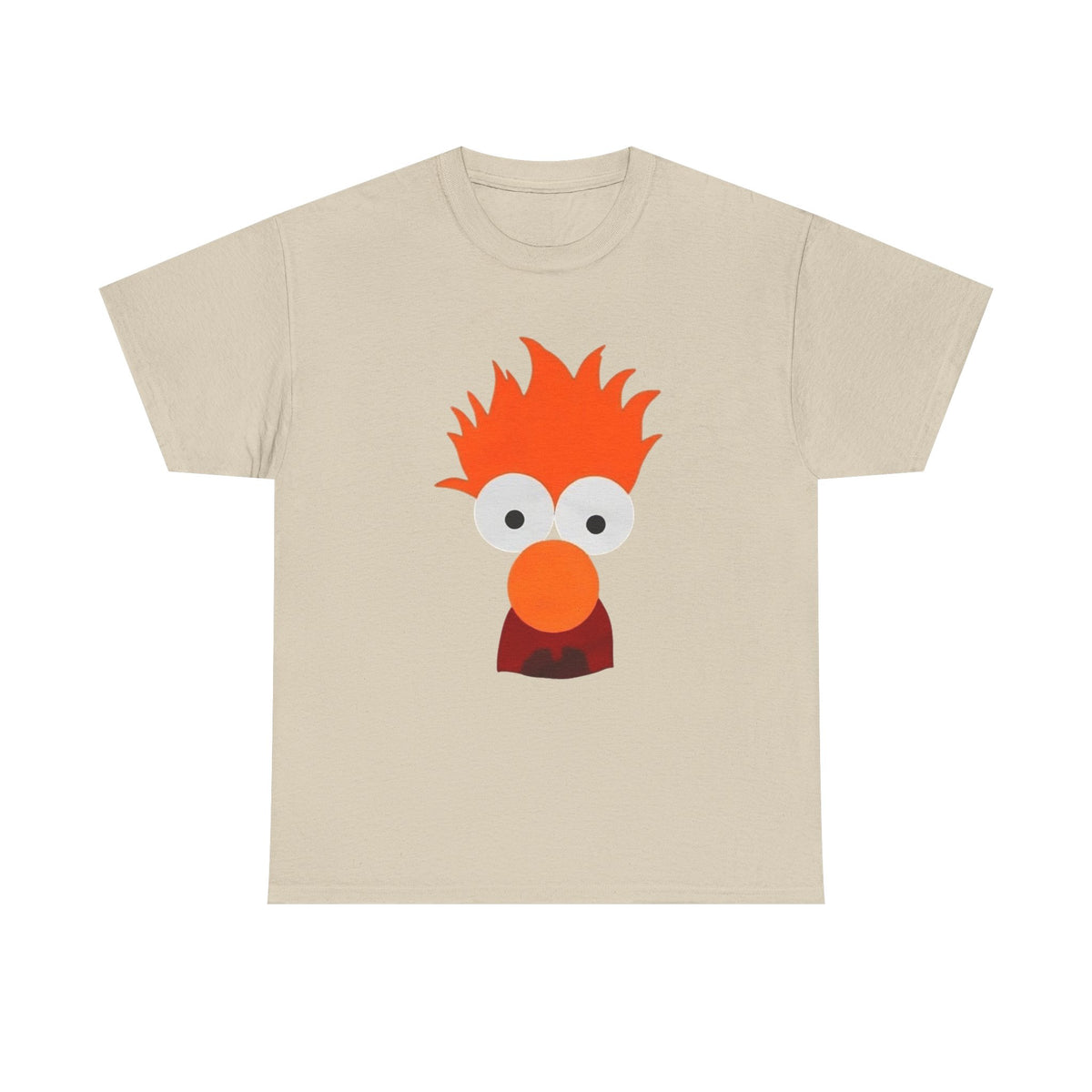Beaker-Inspired Graphic Tee — Cute Orange Muppet Face T-Shirt