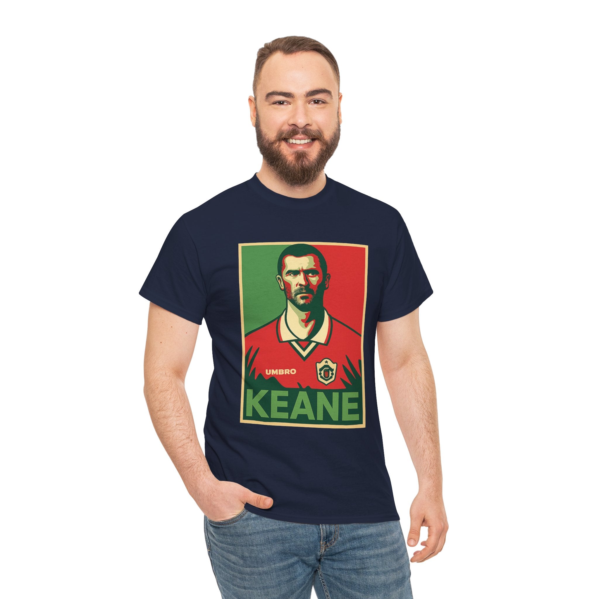 Keane Football Poster Tee — Retro Soccer Jersey Graphic T-Shirt