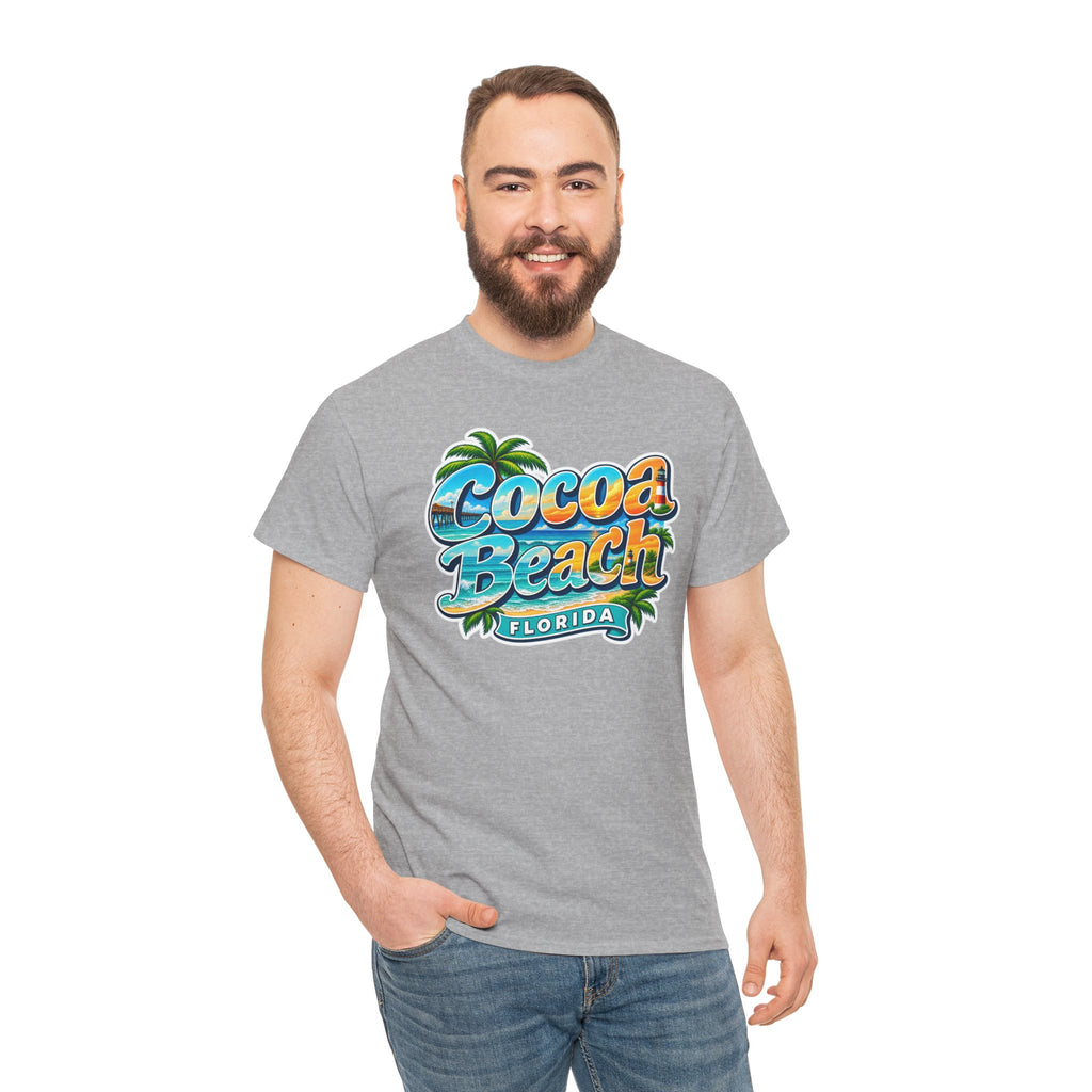 Cocoa Beach Florida Vintage Surf Cotton T-Shirt
