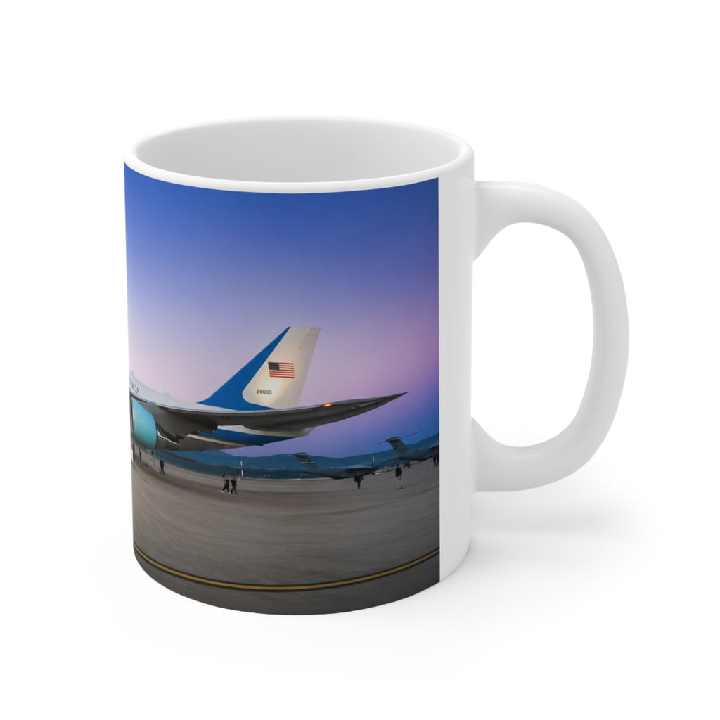 Air Force One Ceramic Coffee Mug — Presidential Plane Photo Coffee Cup (11oz, 15oz)