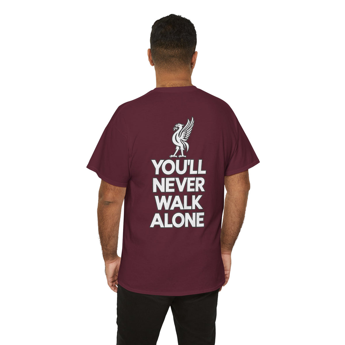 You'll Never Walk Alone T‑Shirt — Liverpool FC Crest Cotton Tee