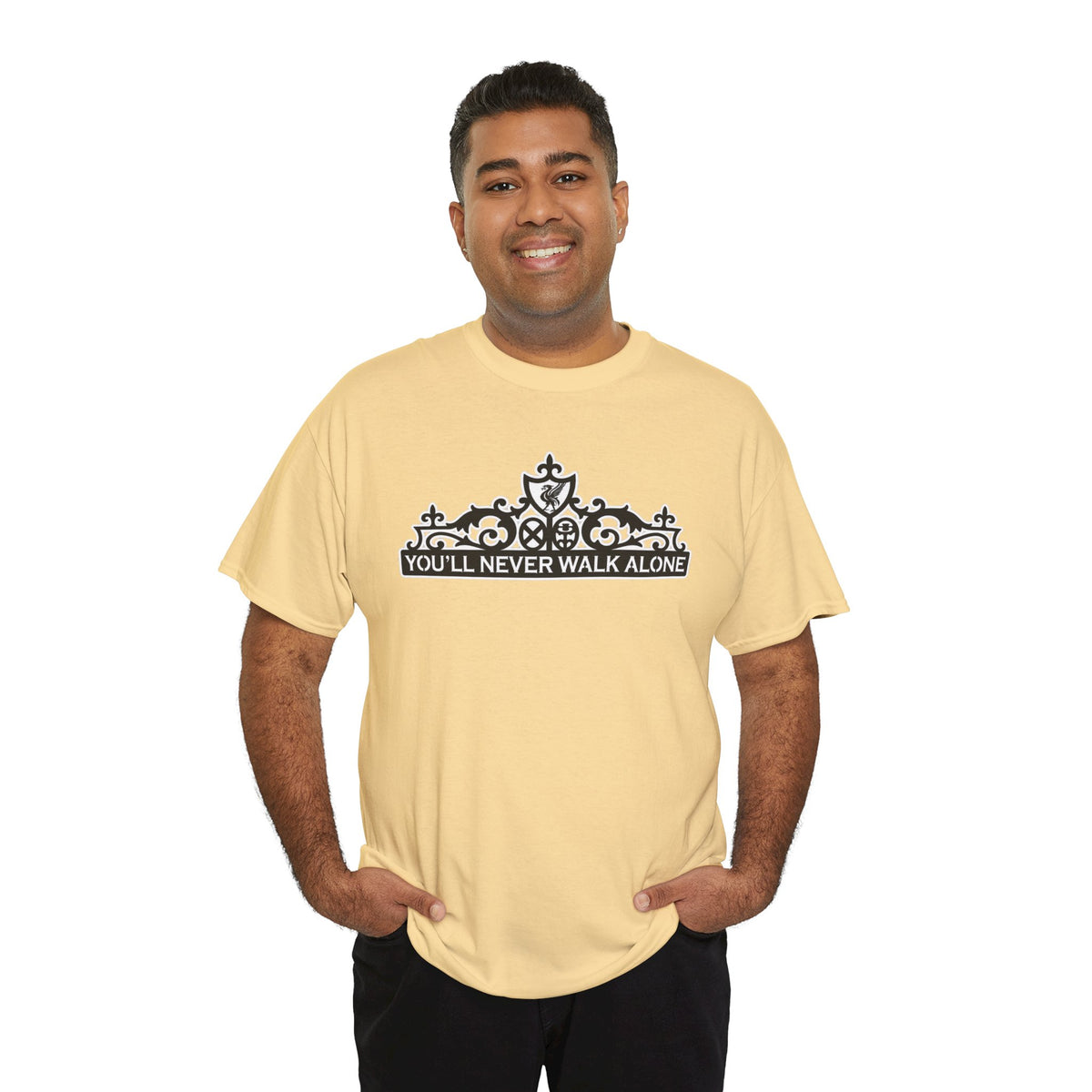 You'll Never Walk Alone T‑Shirt — Liverpool FC Crest Cotton Tee