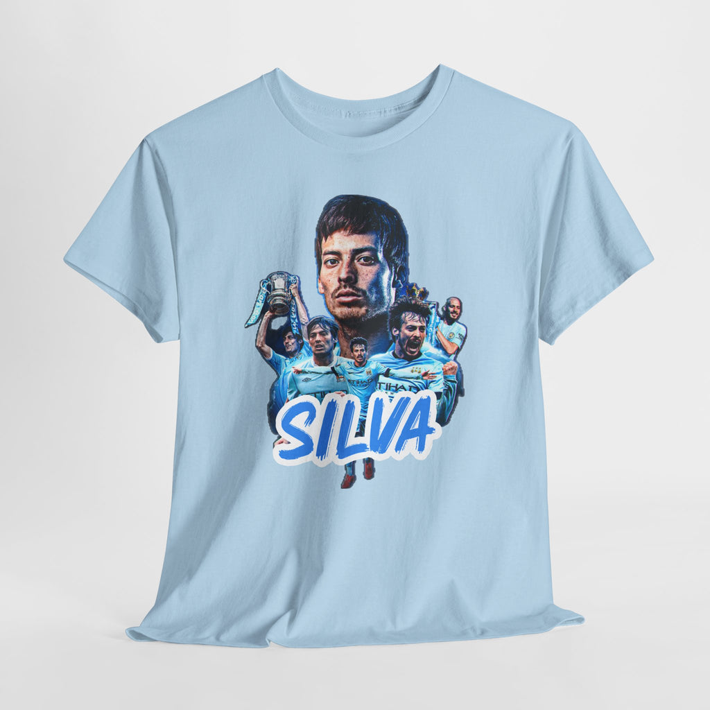 David Silva Manchester City Soccer Tee — Classic Player Portrait Football Shirt