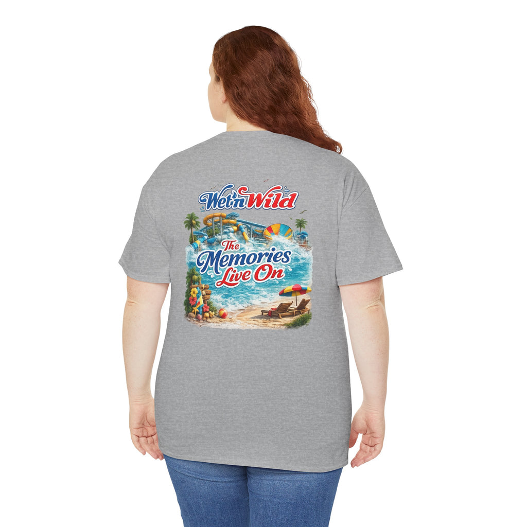 Wet'n Wild Beach Tee — "The Memories Live On" Retro Island Graphic Shirt