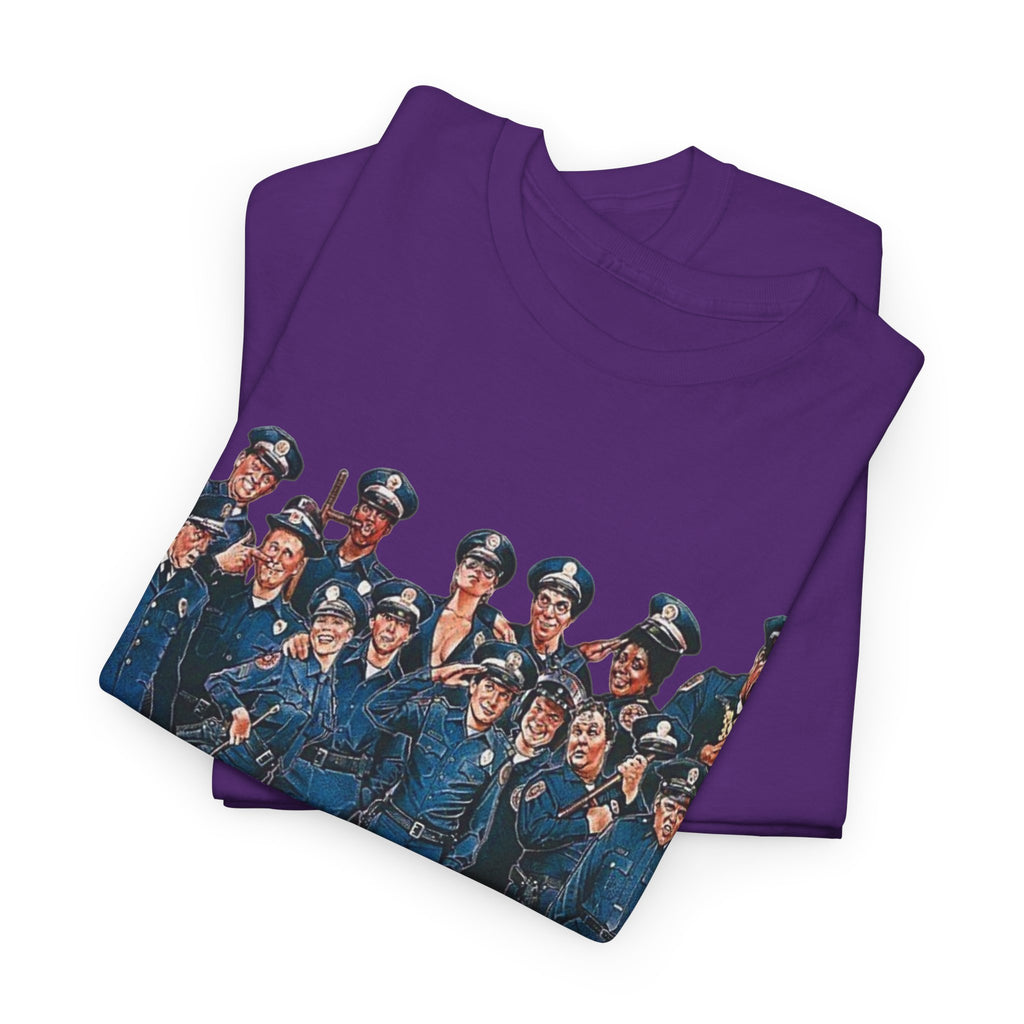 Police Academy Movie Inspired Cotton T‑Shirt — Retro Squad Photo Tee