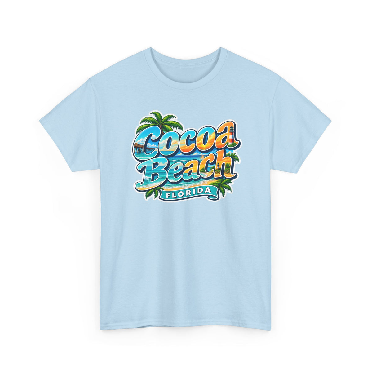 Cocoa Beach Florida Vintage Surf Cotton T-Shirt