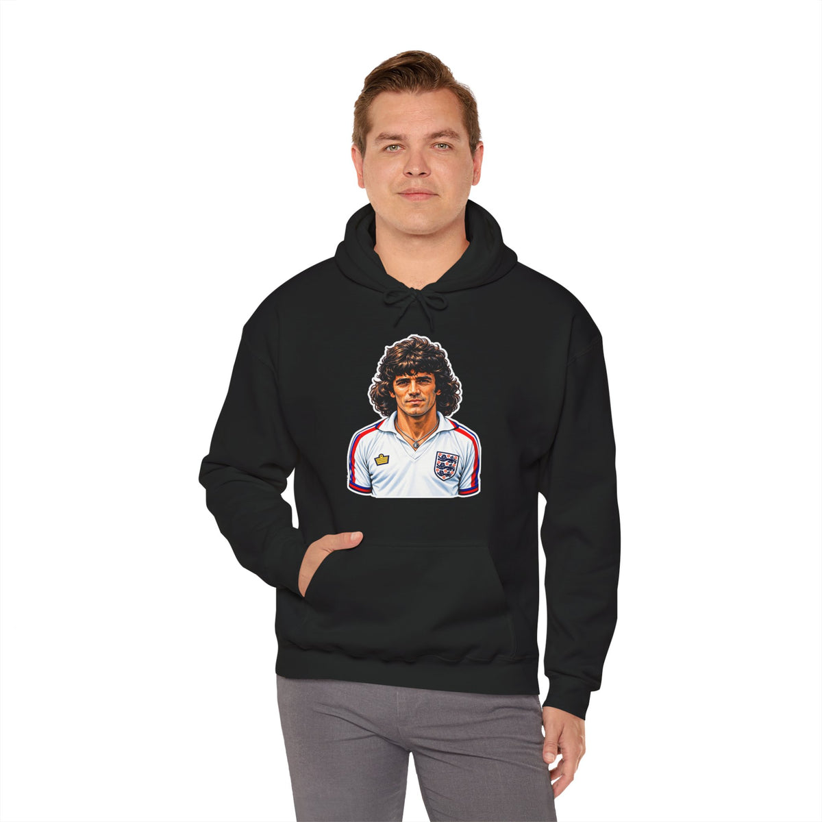 Football Legend Kevin Keegan Hoodie – Retro England Soccer Sweatshirt