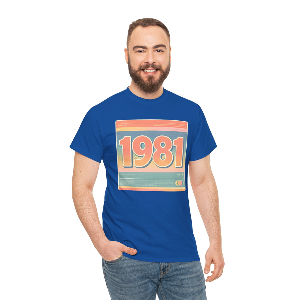 Vintage 1981 Retro Tee — 40th Birthday Gift Shirt