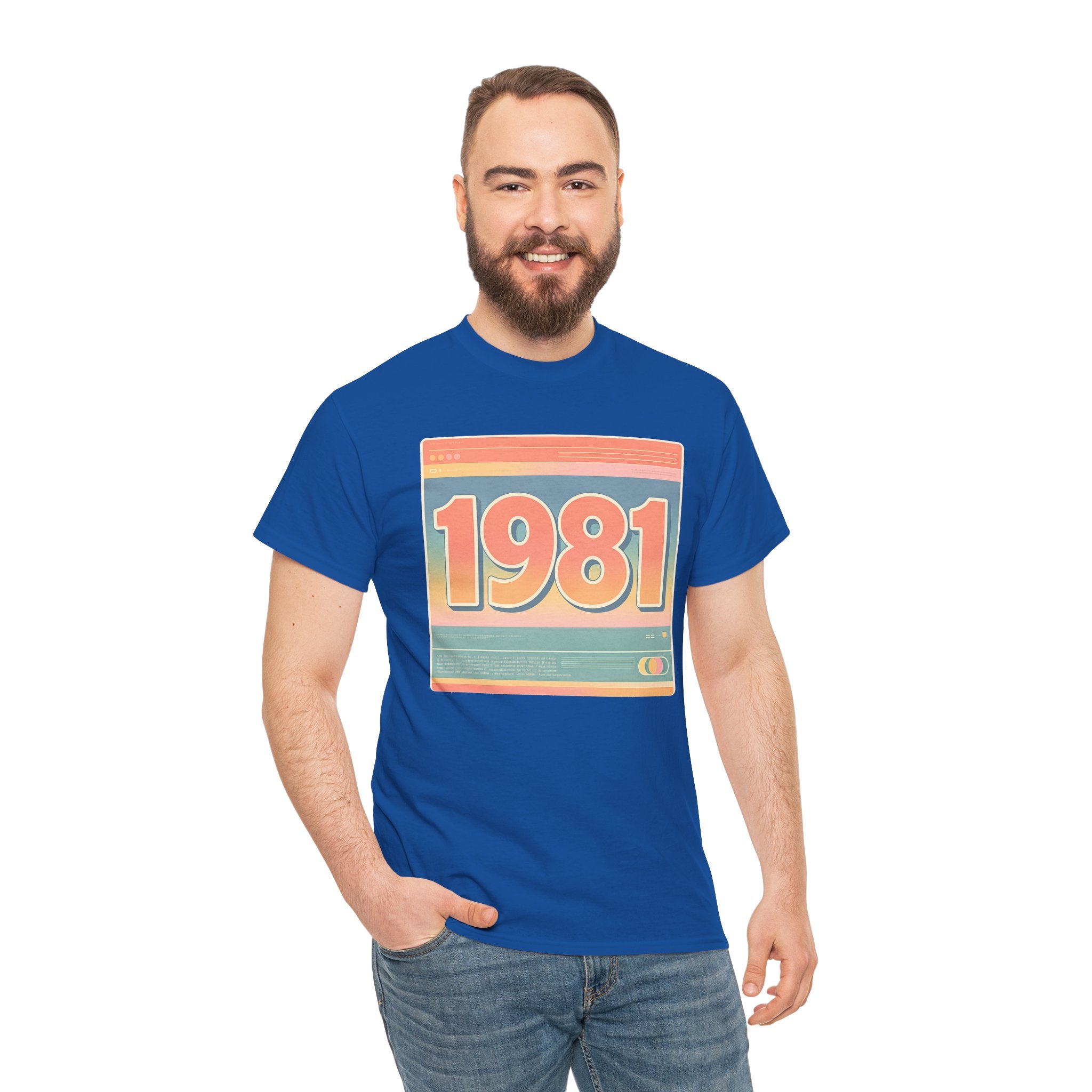 Vintage 1981 Retro Tee — 40th Birthday Gift Shirt