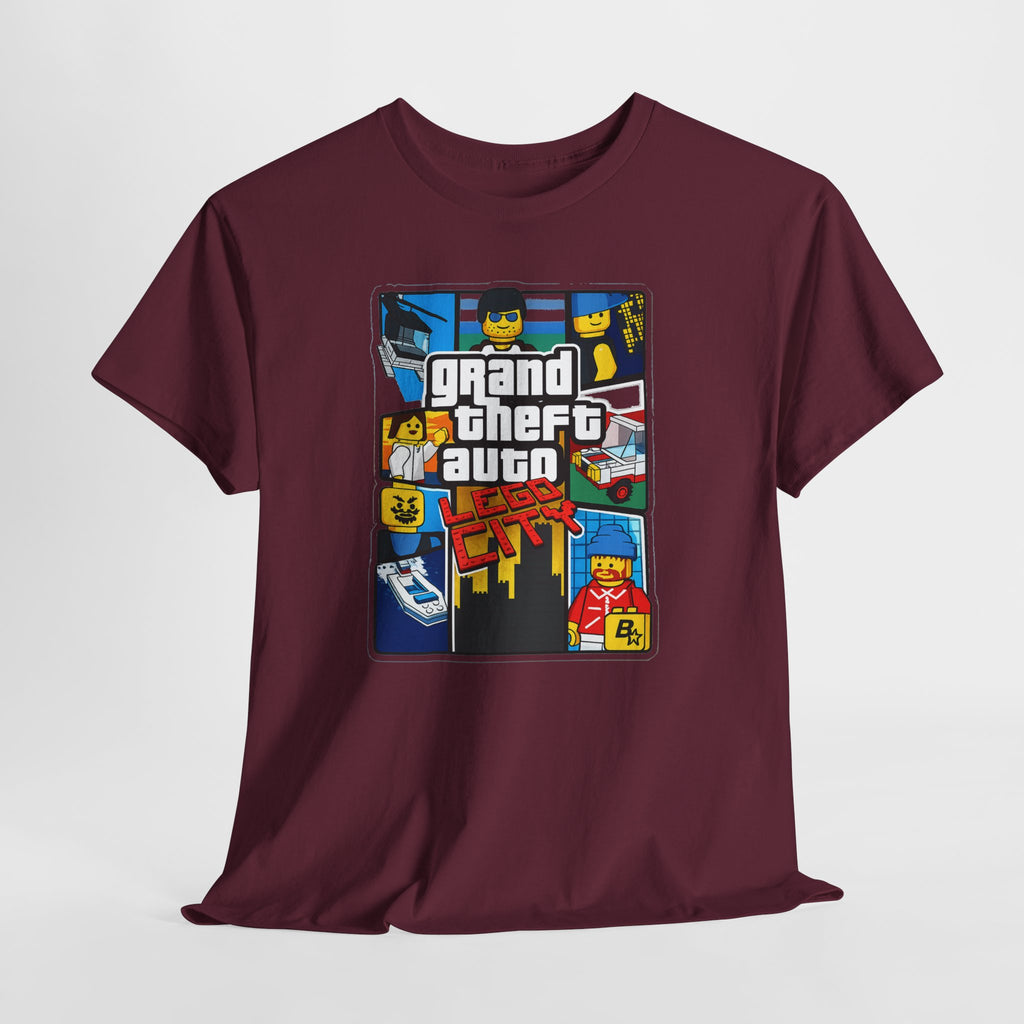 GTA Lego City Retro Block-Style 'Grand Theft Auto' Graphic Tee
