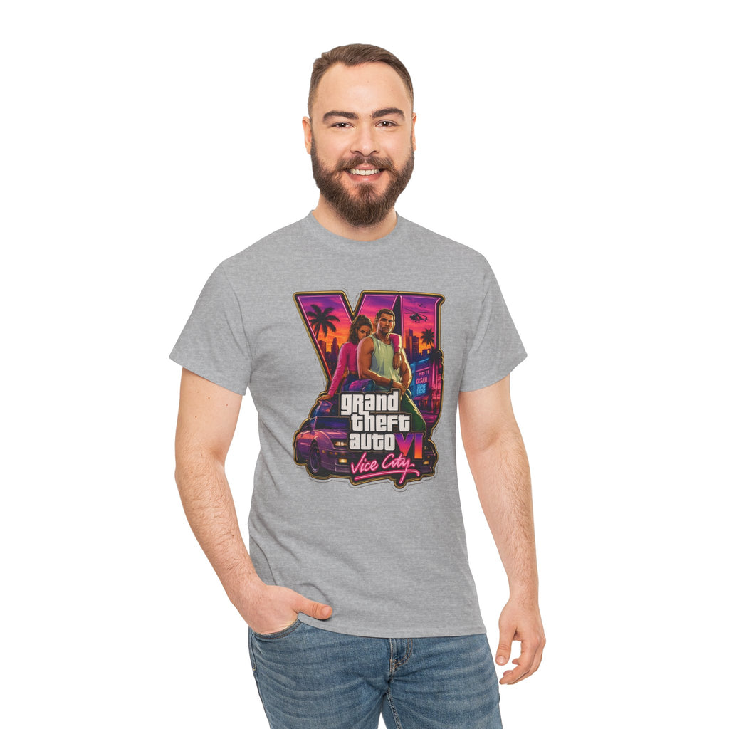 Grand Theft Auto Vice City Retro Logo Tee / Cotton T-Shirt