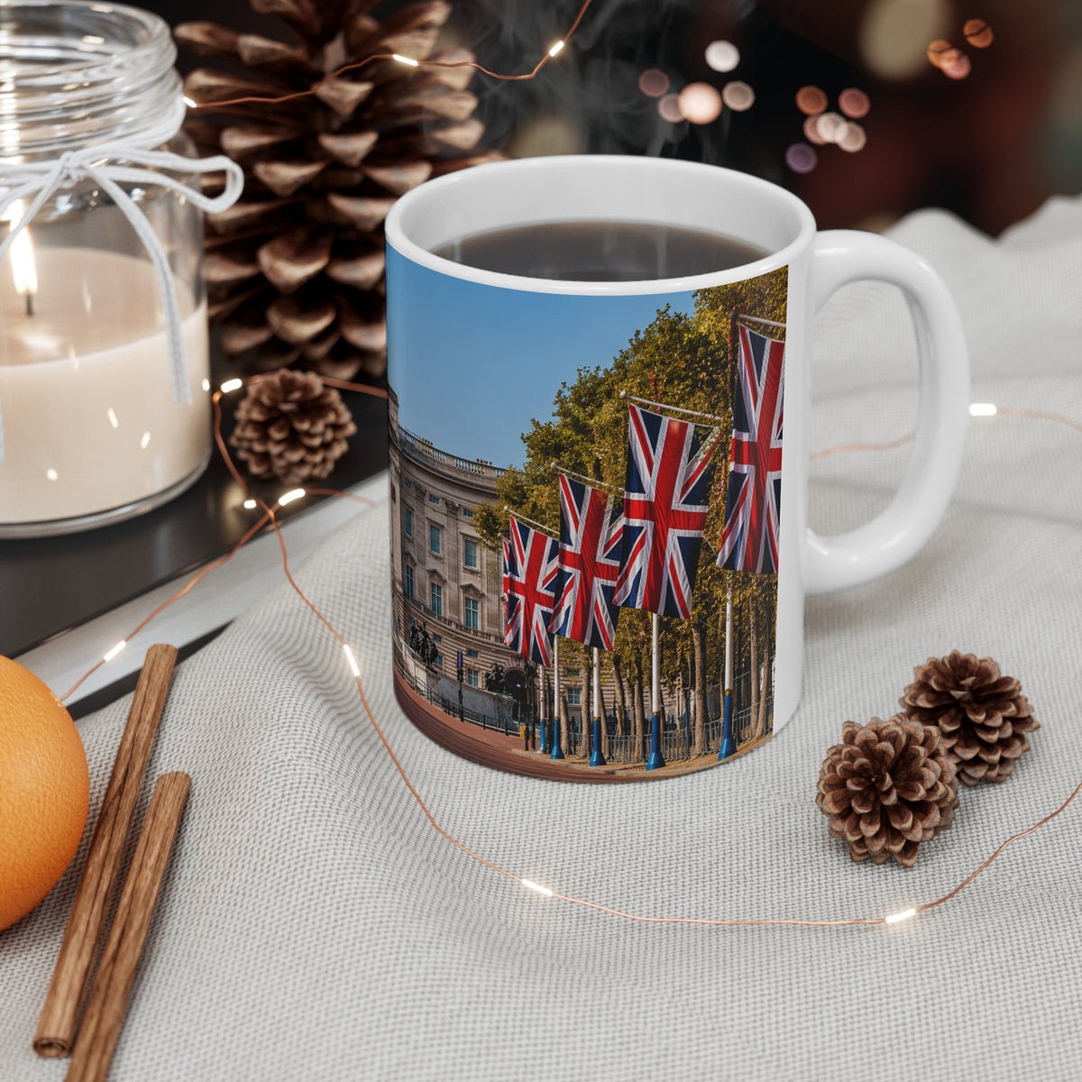 Buckingham Palace Photo Mug – Union Jack London Souvenir Coffee Cup (11oz, 15oz)