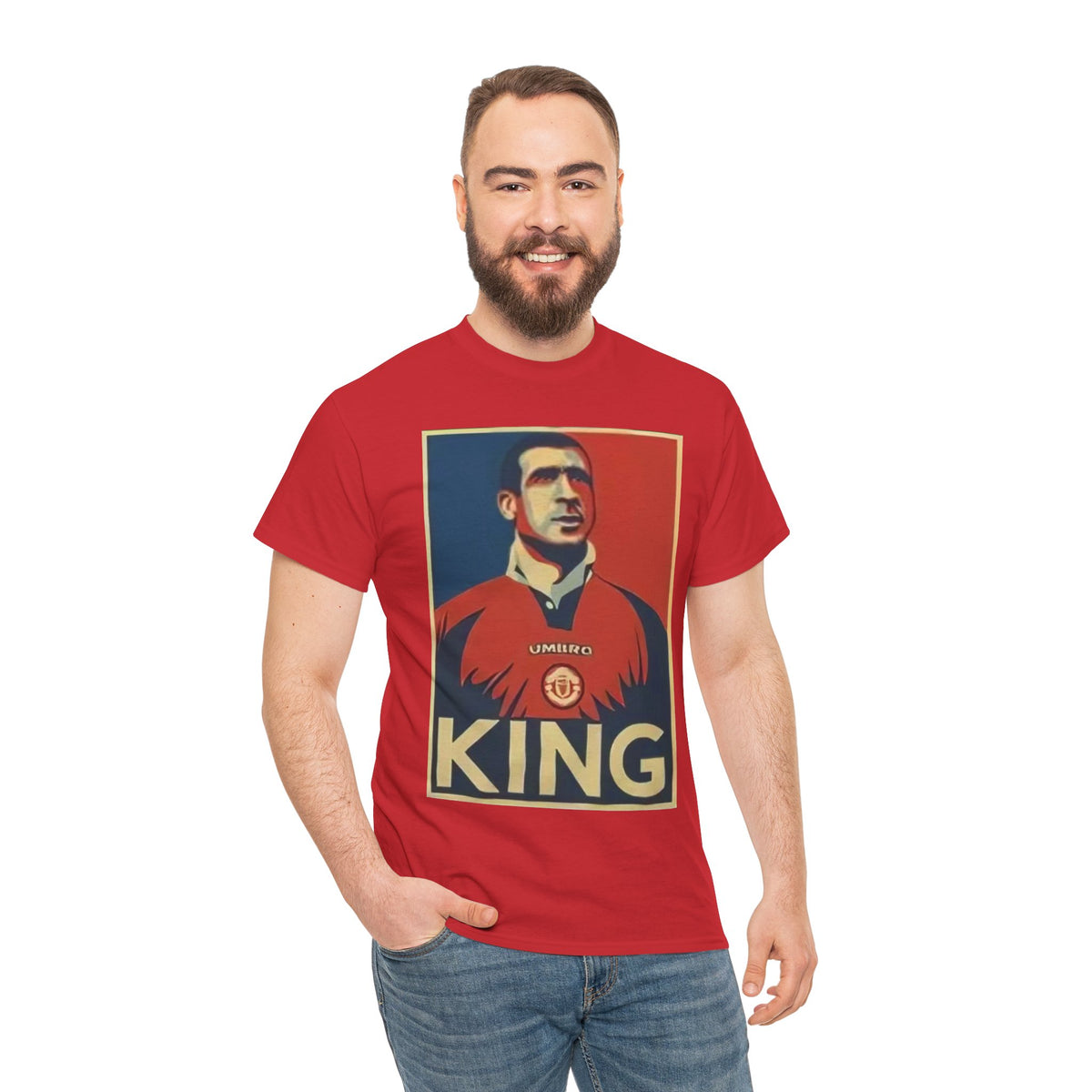 Eric Cantona King Manchester United Graphic Tee — Retro Sports Poster Football Shirt