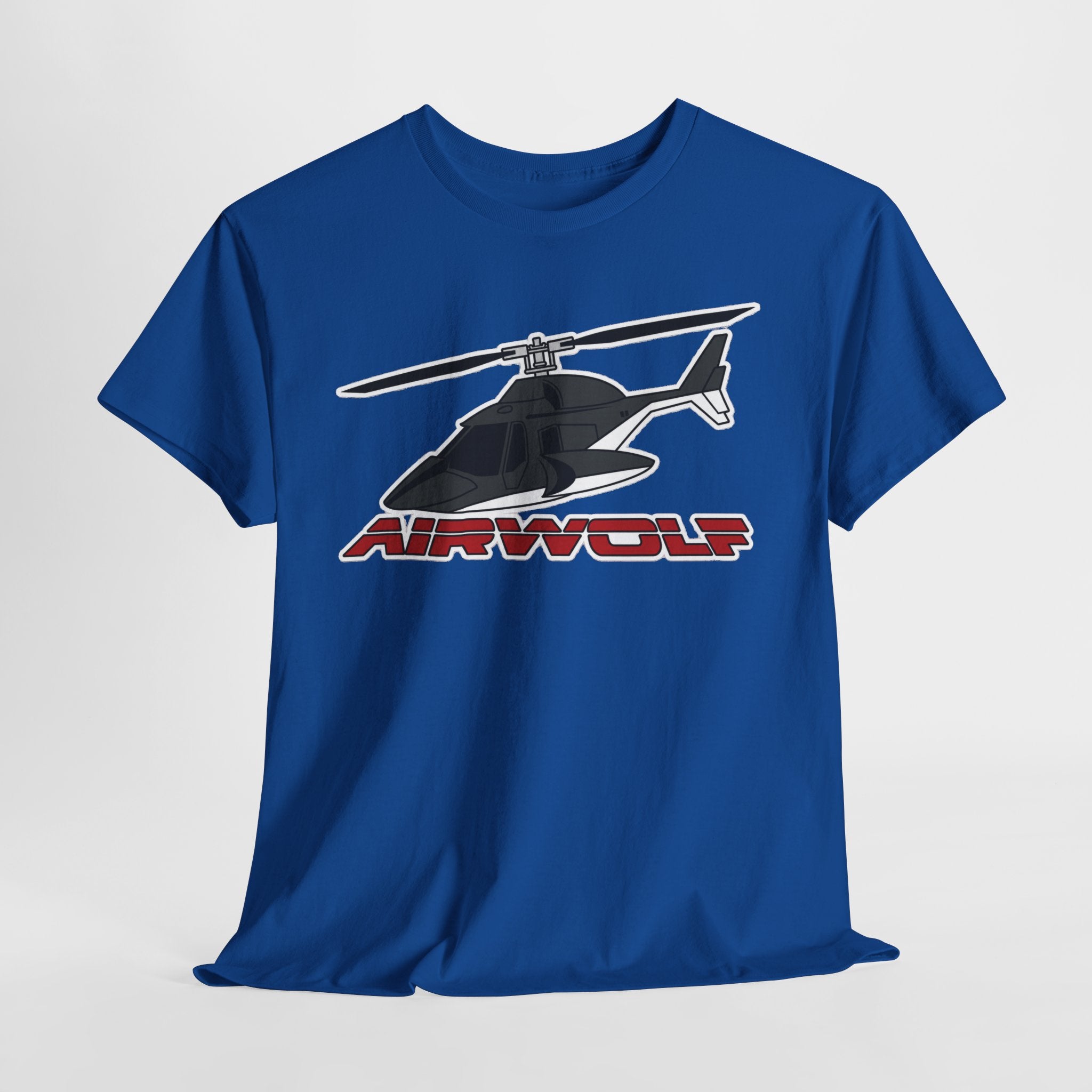 Helicopter Airwolf Tee — Retro Airwolf Logo Graphic T‑Shirt