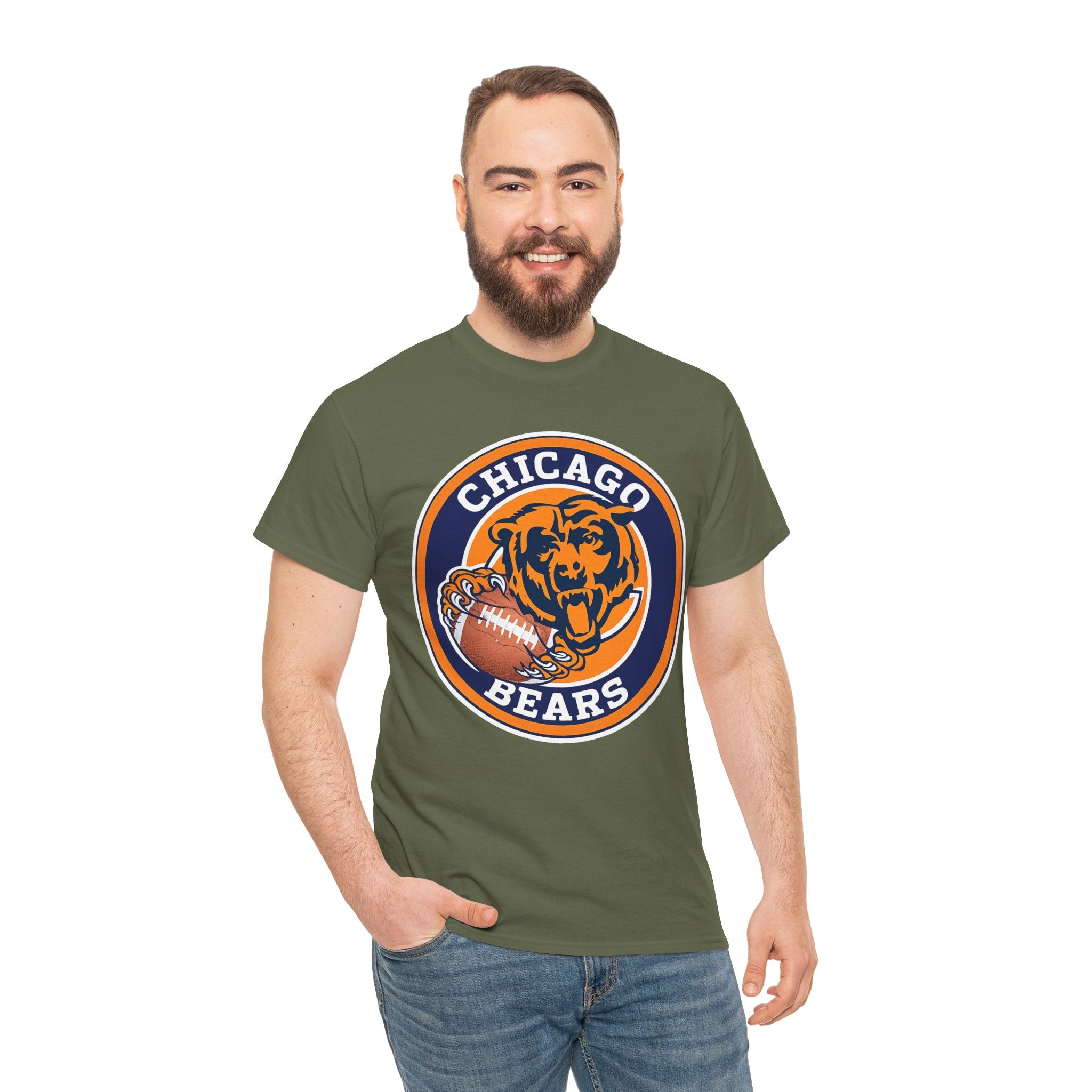 Chicago Bears Vintage Football Tee - Cotton T-Shirt