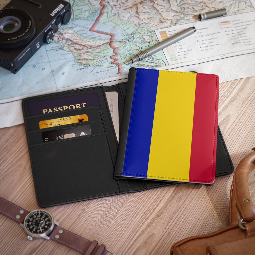 Romania Flag Passport Cover – Tricolor Travel Protector