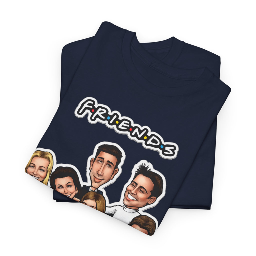 Friends TV Show Cartoon Cast T-Shirt — Iconic Couch Graphic Tee