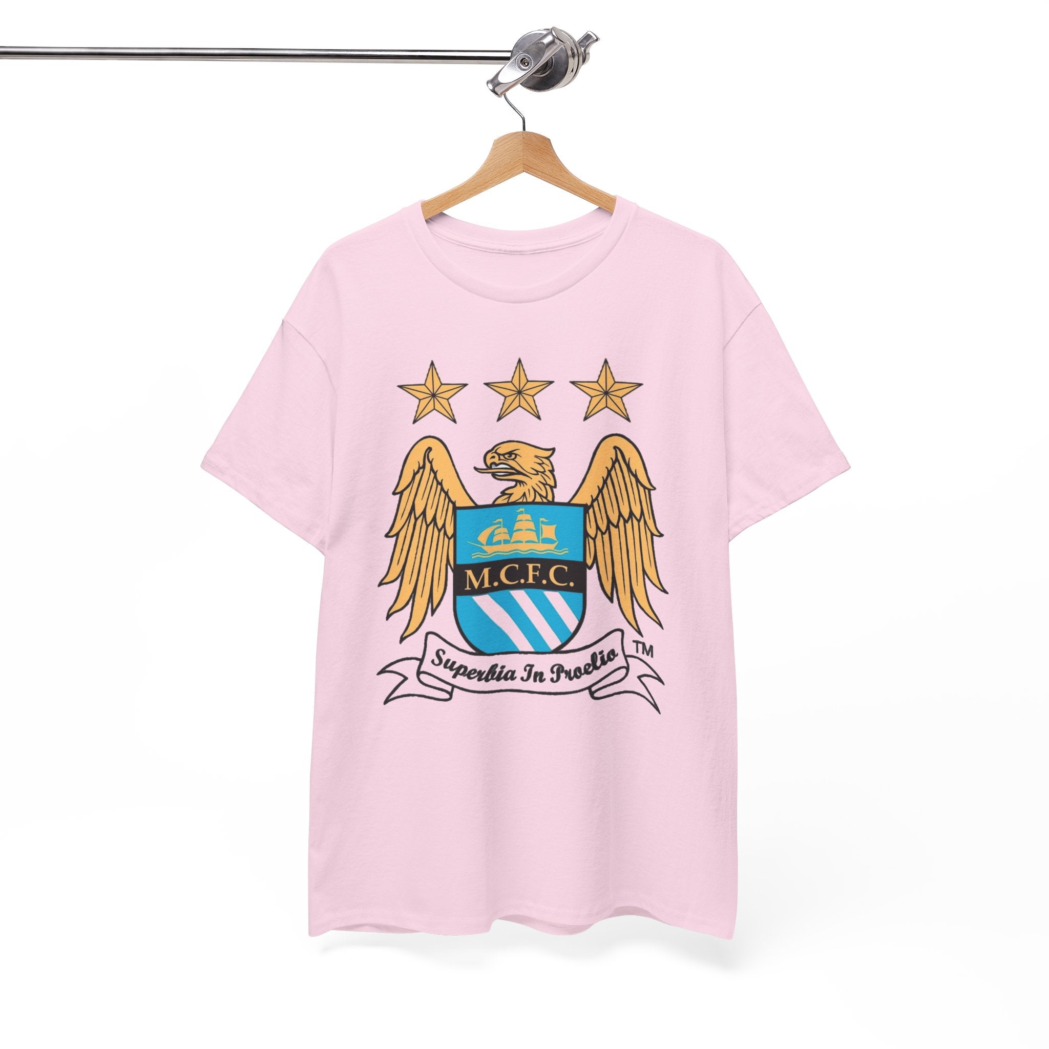 Manchester City Retro Club Crest T‑Shirt — MCFC Vintage Style Club Emblem Tee