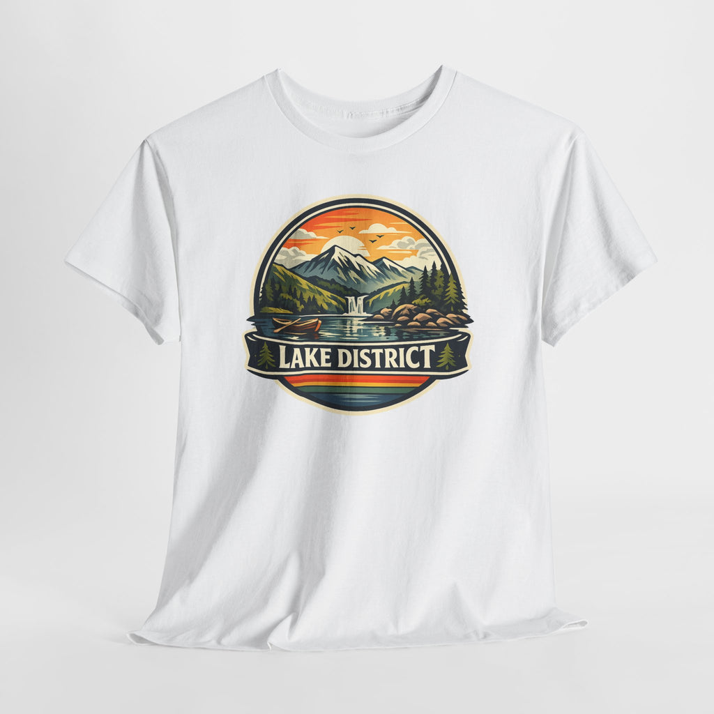 Lake District Graphic Tee — Scenic Mountain & Lake Camping Shirt