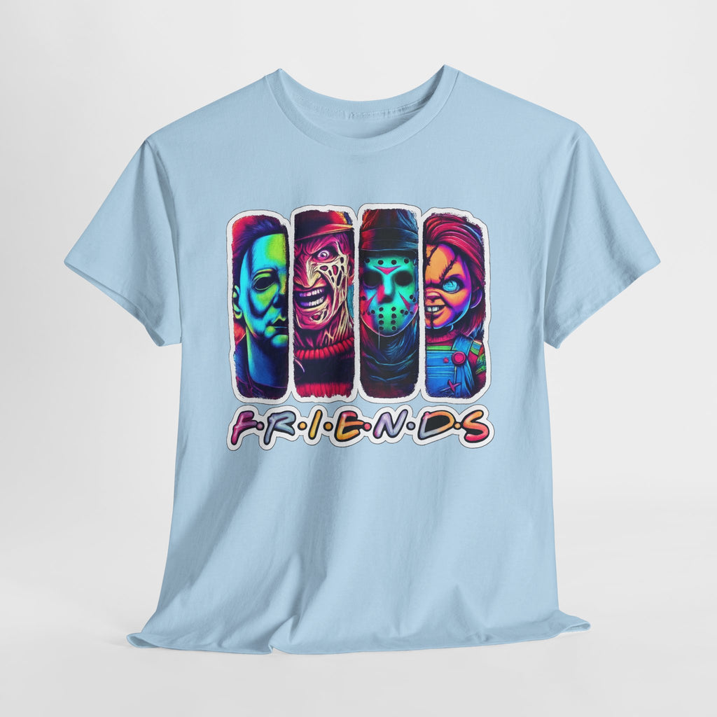 Halloween Horror Icons "Friends" T-Shirt — Neon Retro Slasher Tee