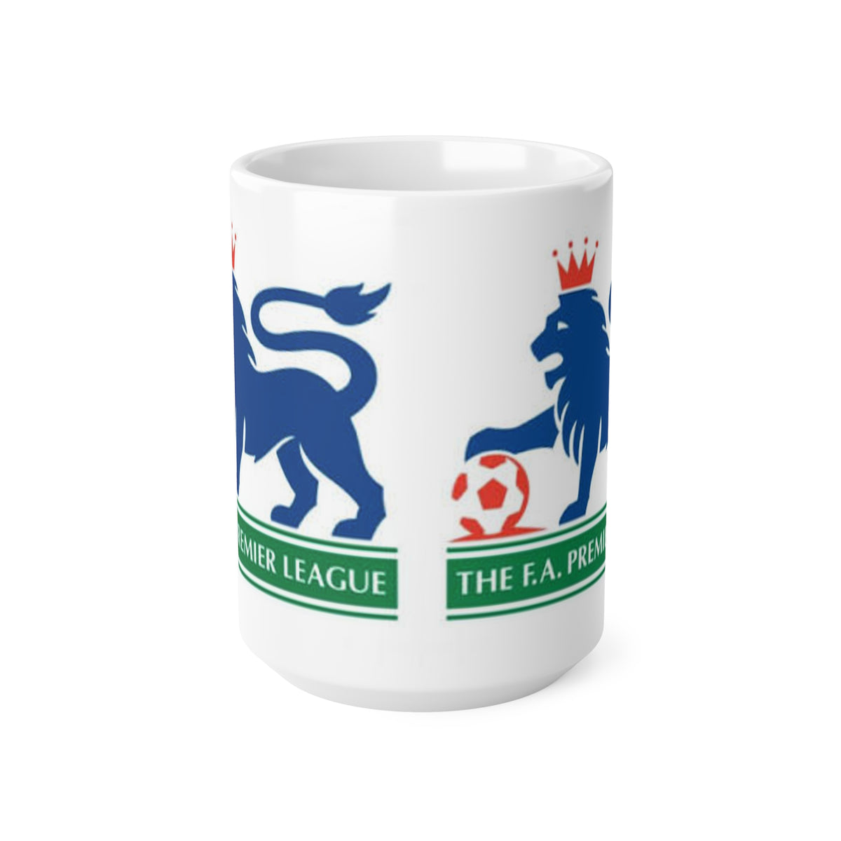 Retro Premier League Lion Logo Coffee Mug — Ceramic 11oz & 15oz