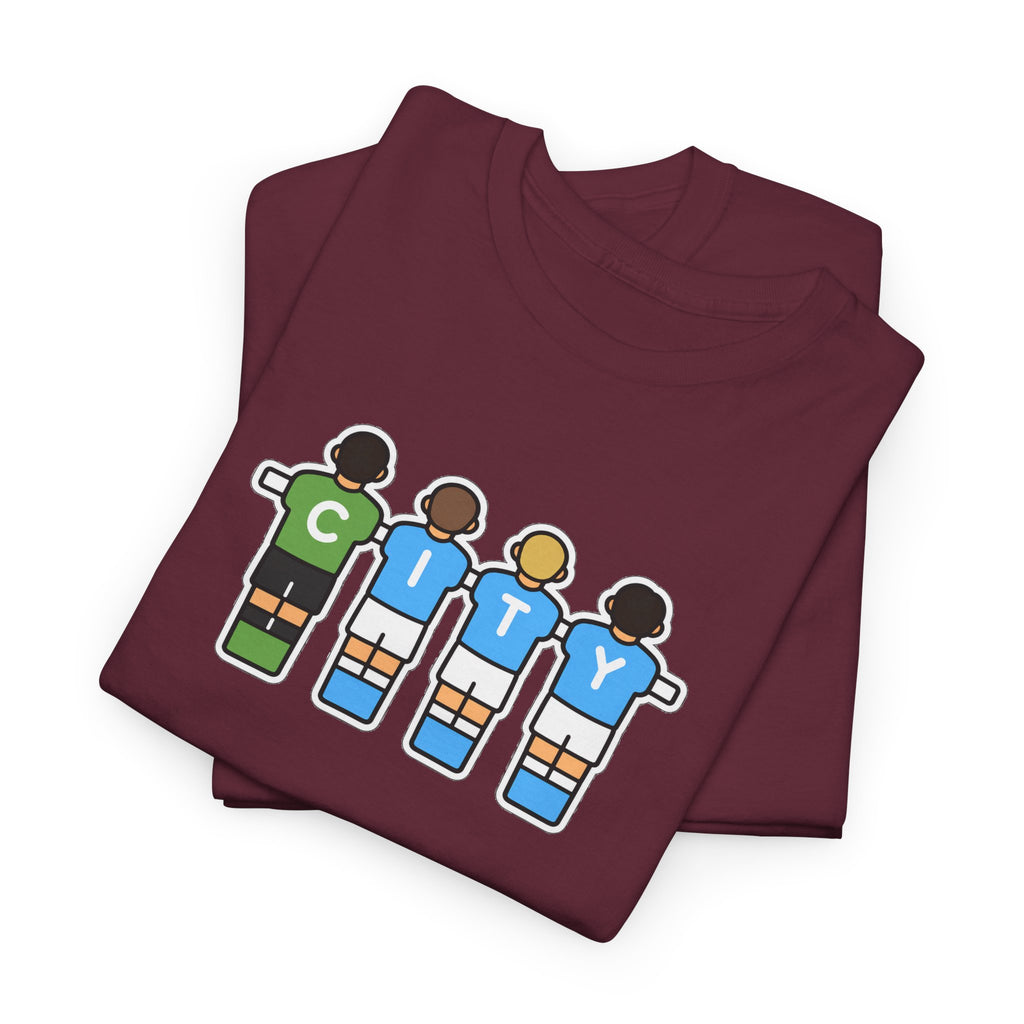 City Soccer Team Tee — Retro Foosball Players Graphic T-Shirt