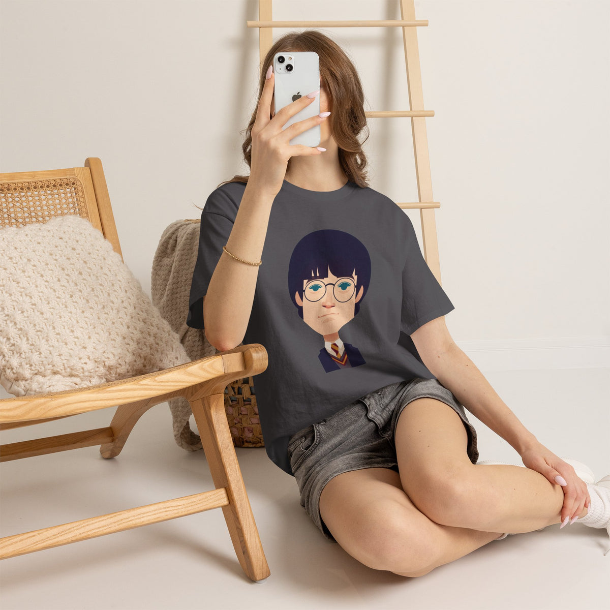 Harry Potter Wizard School Boy Cartoon Cotton T-Shirt