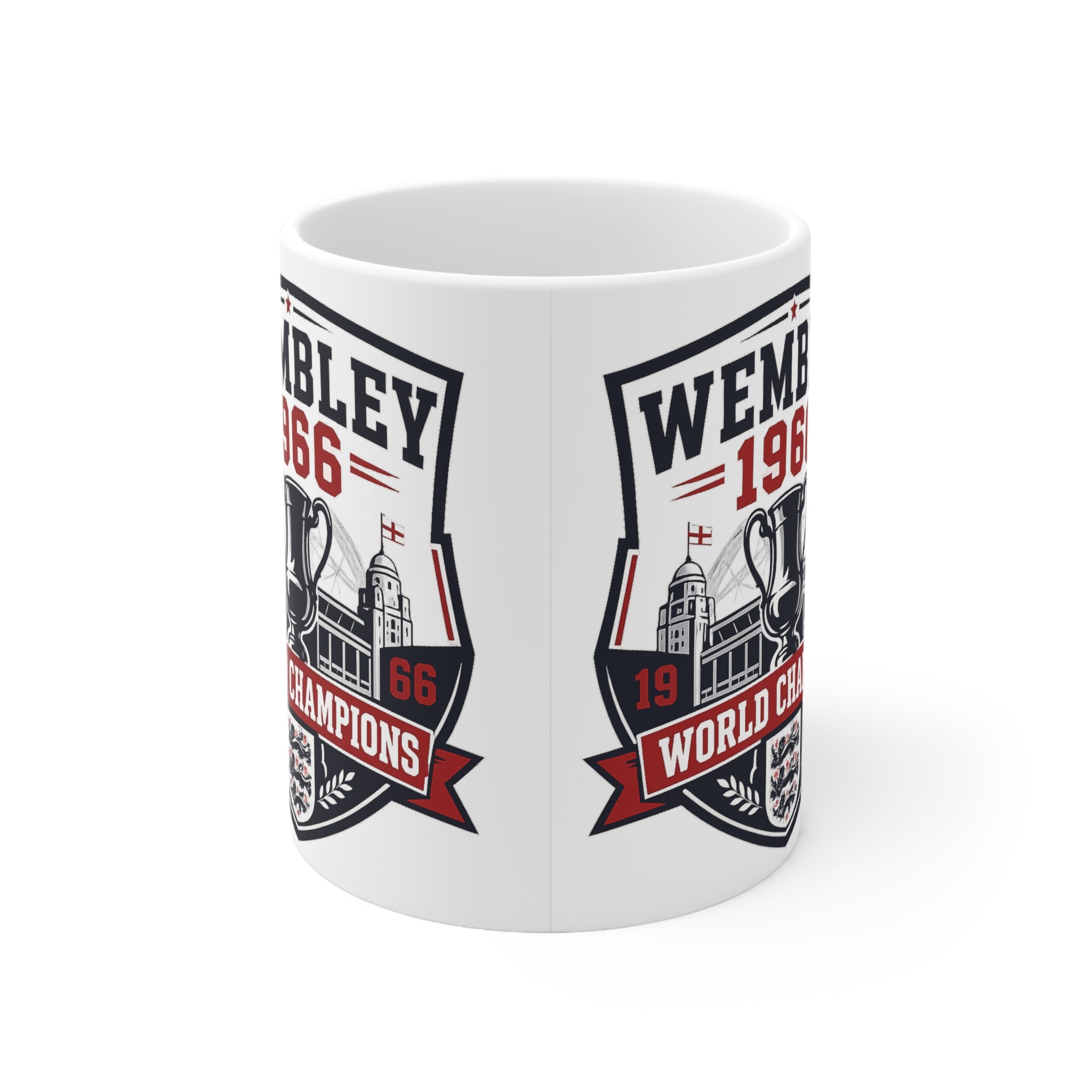 England Wembley 1966 World Champions Ceramic Coffee Mug — Football Vintage Trophy Design (11oz/15oz)