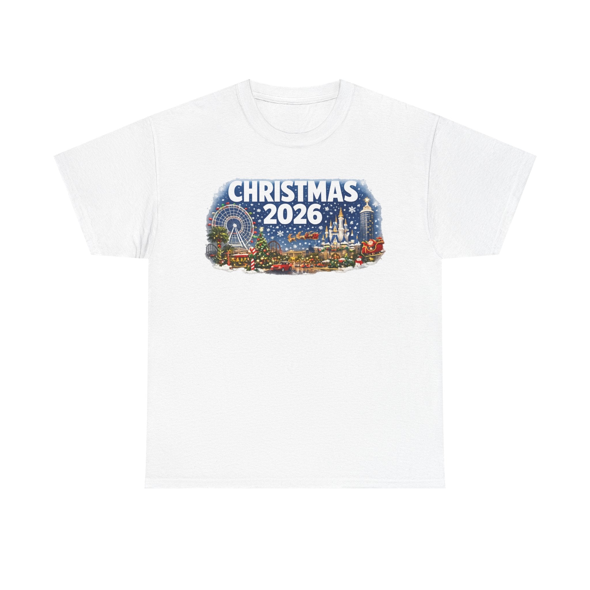 Christmas 2026 Holiday Tee — Festive Winter Village Graphic T-Shirt
