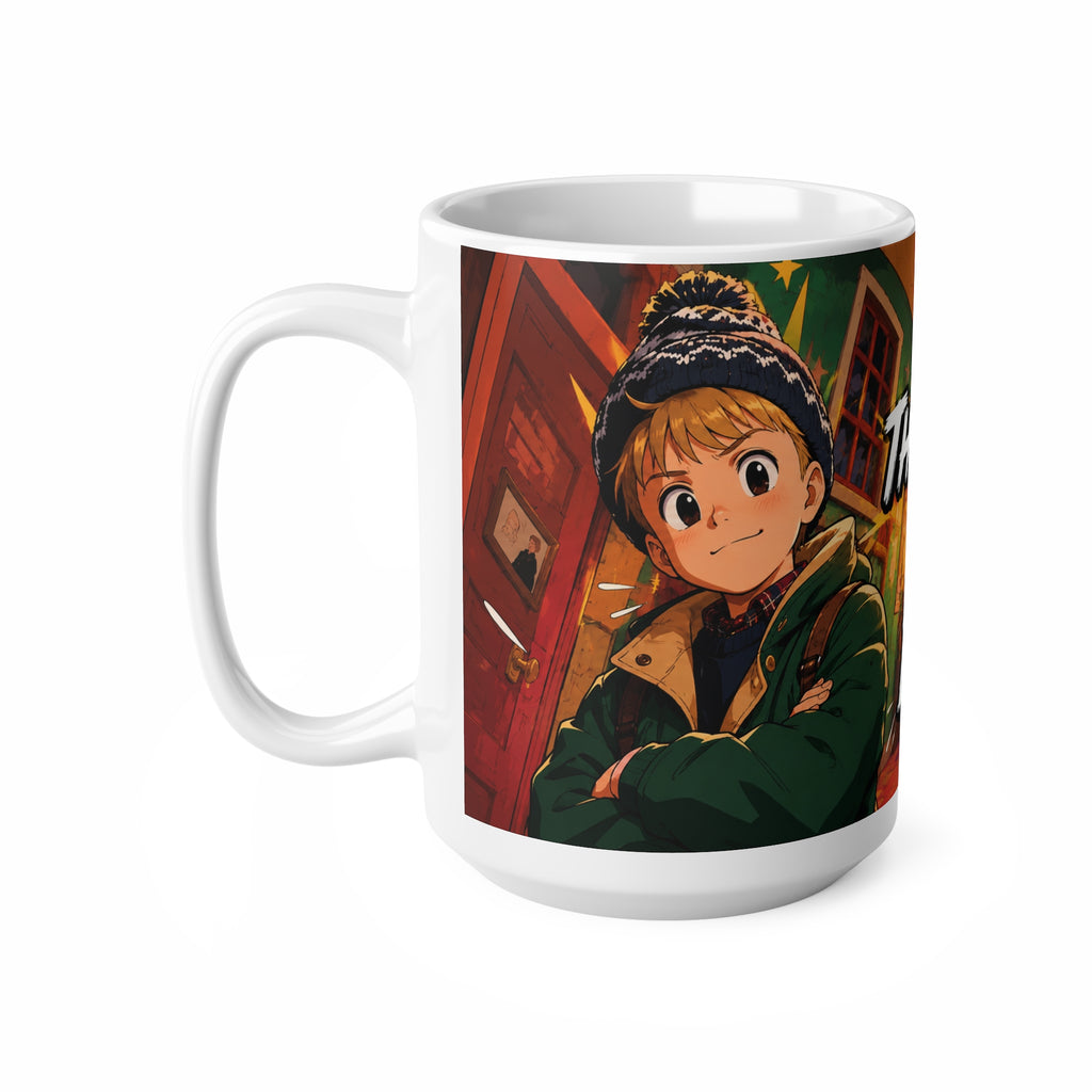 Home Alone Inspired Anime Coffee Mug — "This Is My Cozy Face, I Have Defended" 11oz & 15oz Ceramic