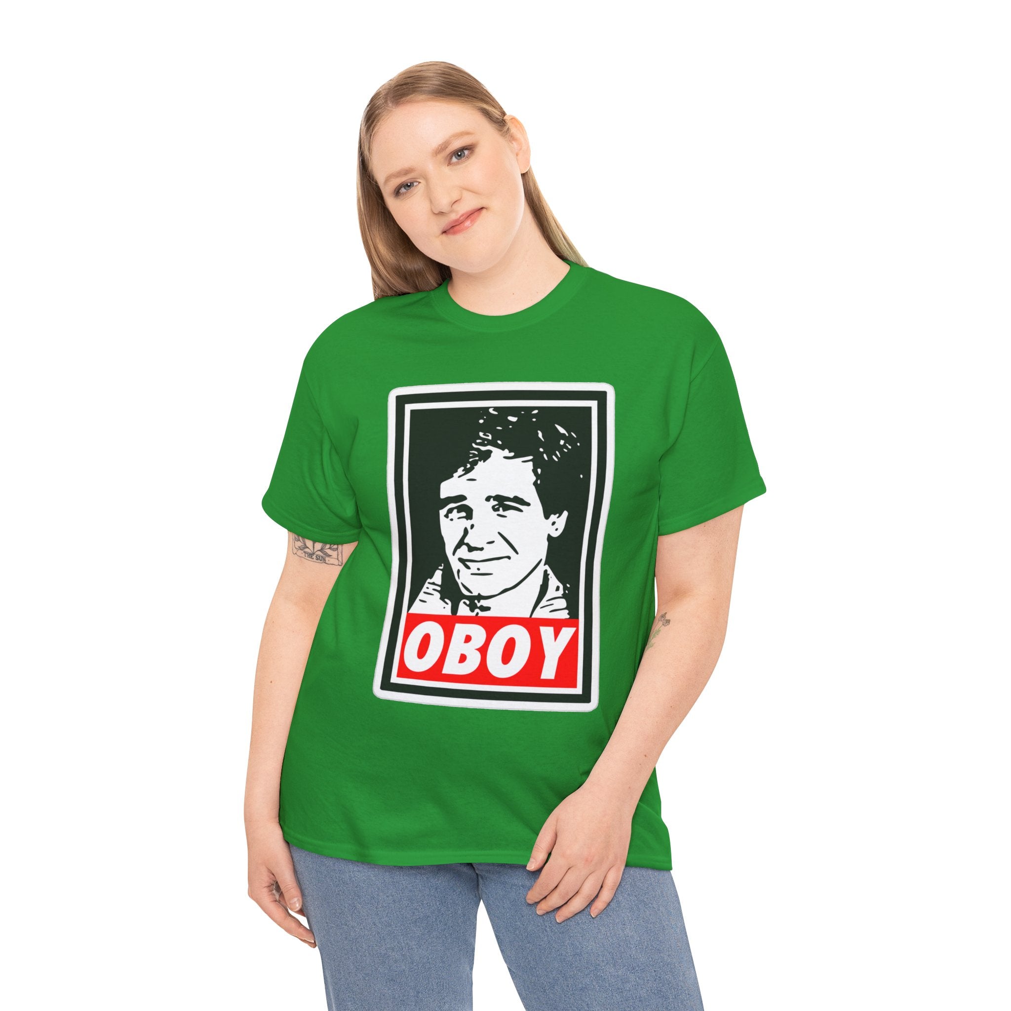 Oboy Quantum Leap Graphic Tee — Retro Pop Art Portrait T‑Shirt