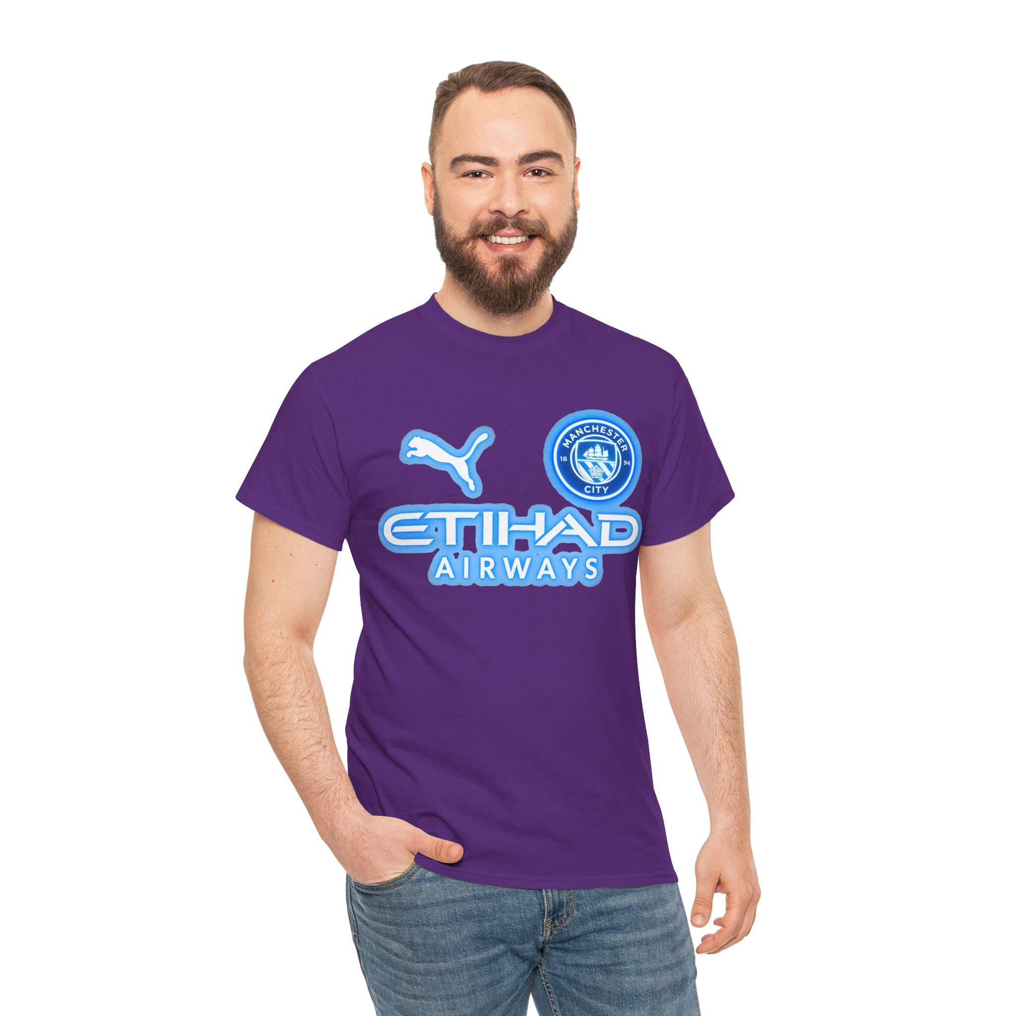 Manchester City Inspired Etihad Airways Logo Tee