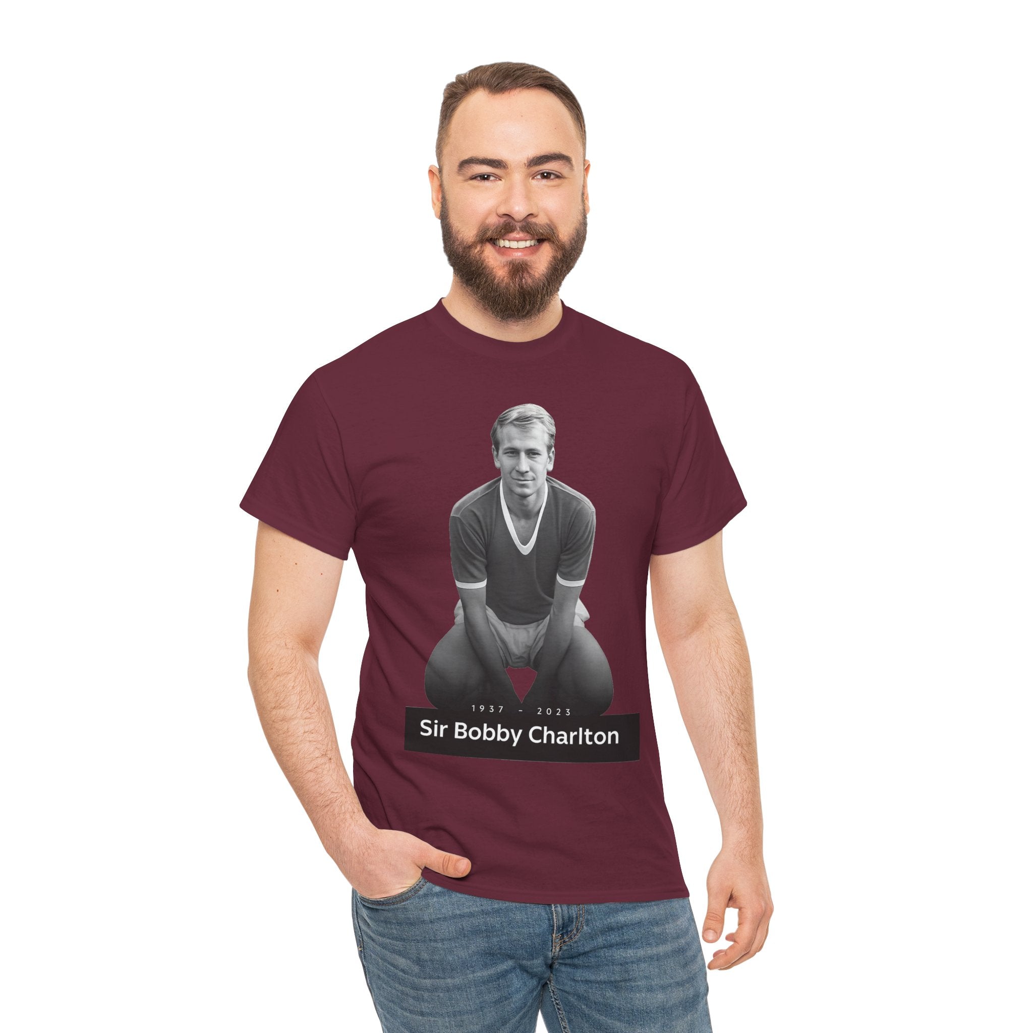 Sir Bobby Charlton Football Legend Cotton T‑Shirt