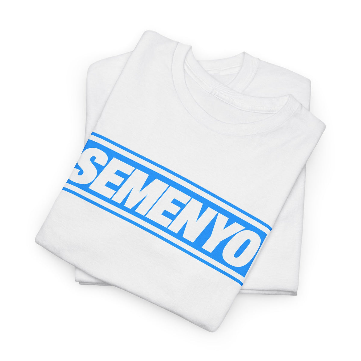Semenyo Logo T-Shirt — Bold Blue Box-Text Tee