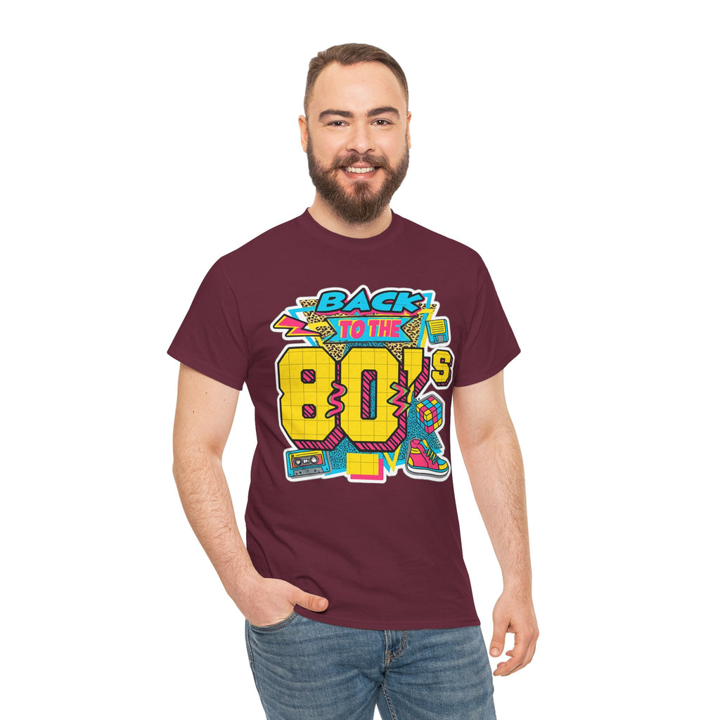 Back to the 80s Retro Graphic Tee — Vintage 80s Neon Design