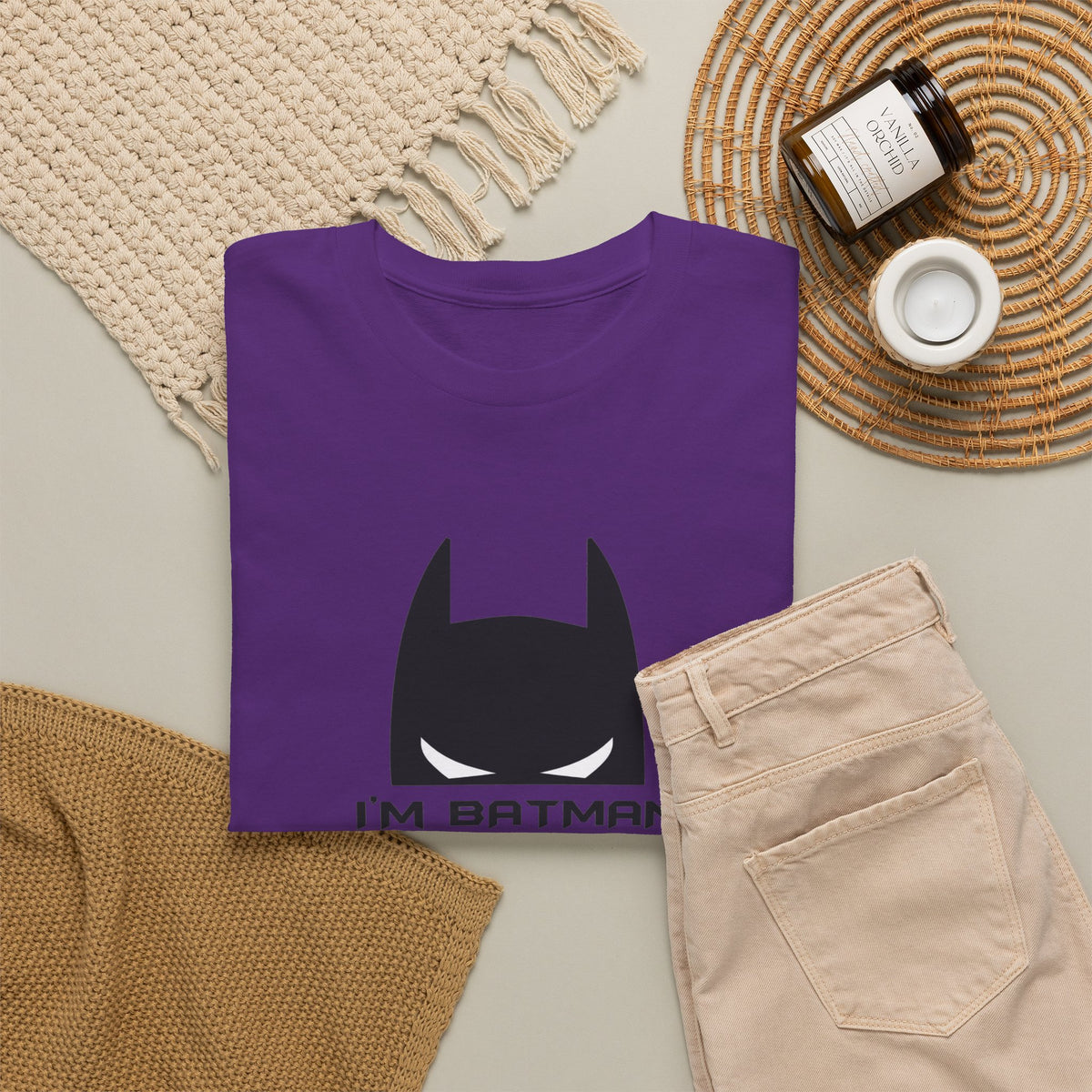 I'm Batman Graphic Tee — Funny Superhero Mask T-Shirt