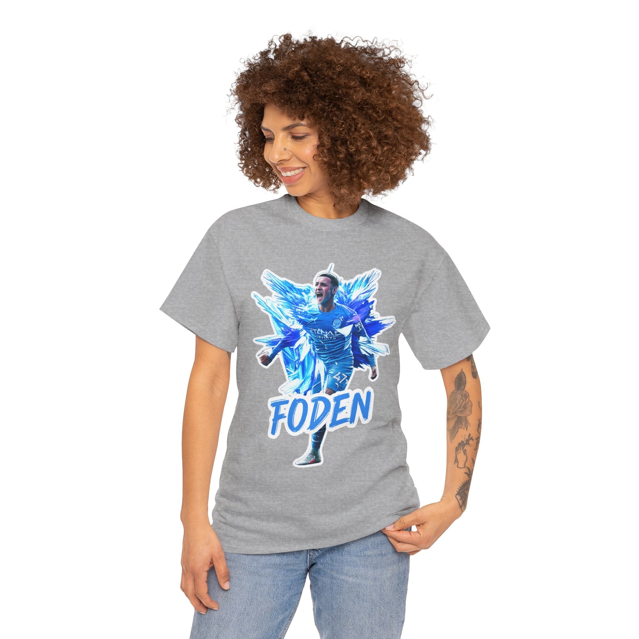 Phil Foden Manchester City Soccer T‑Shirt — Blue Graphic Football Fan Tee