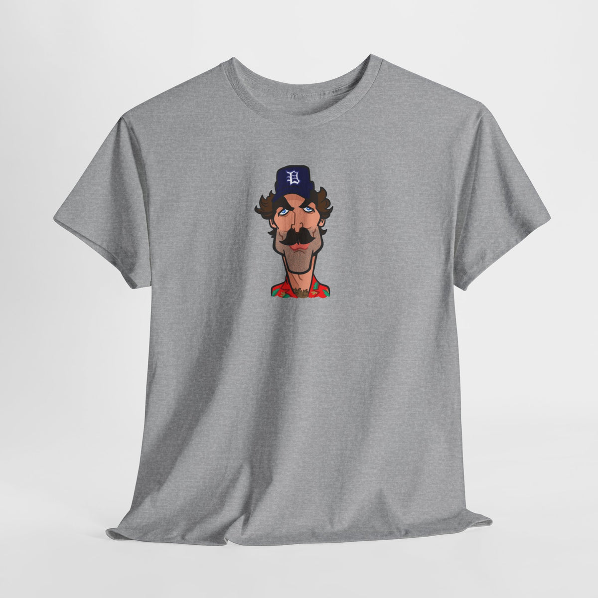 Magnum PI Retro Caricature T-Shirt — Retro Mustache Hat Portrait Tee
